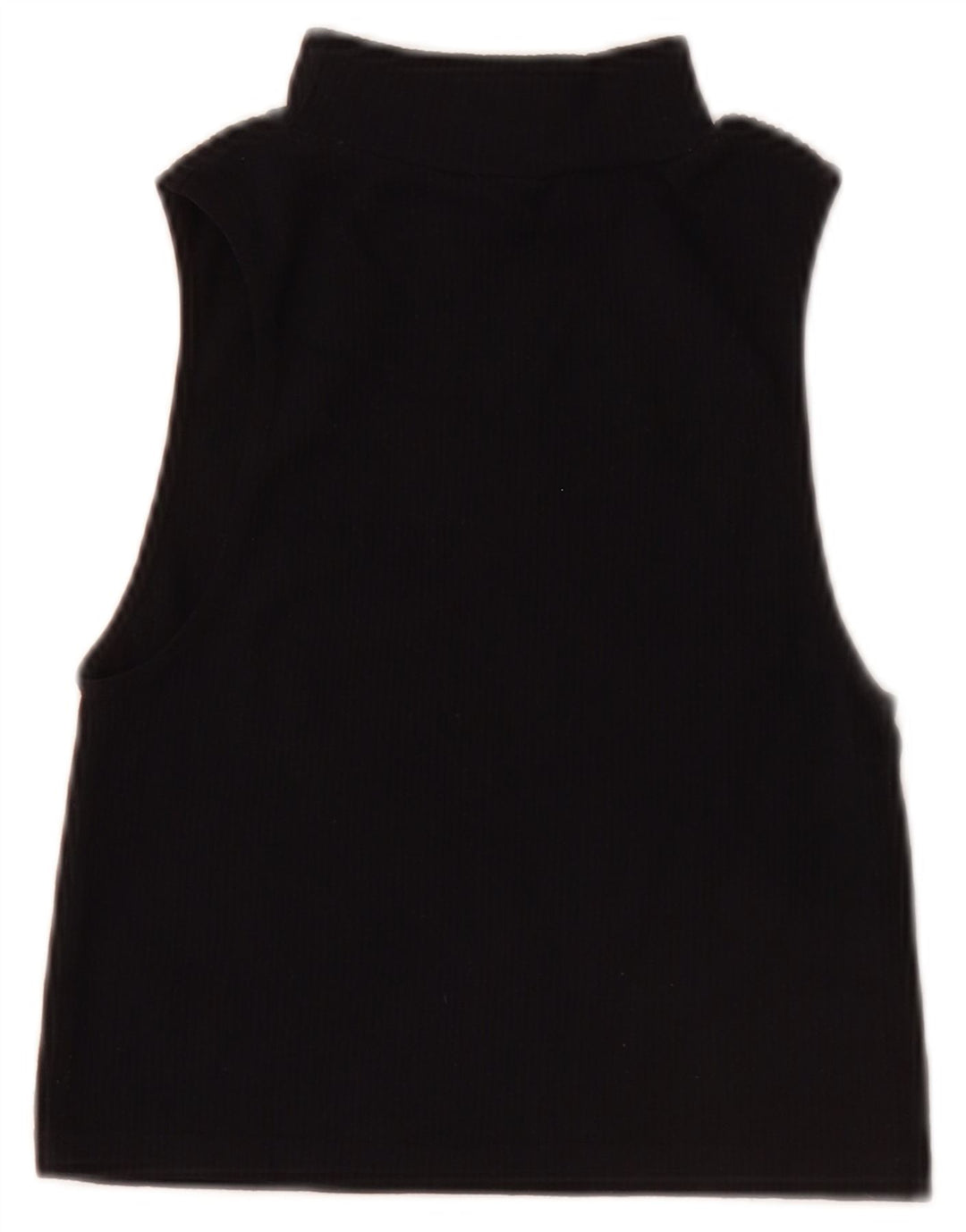 Zara Womens Crop Vest Top Reino Unido 12 Médio Preto