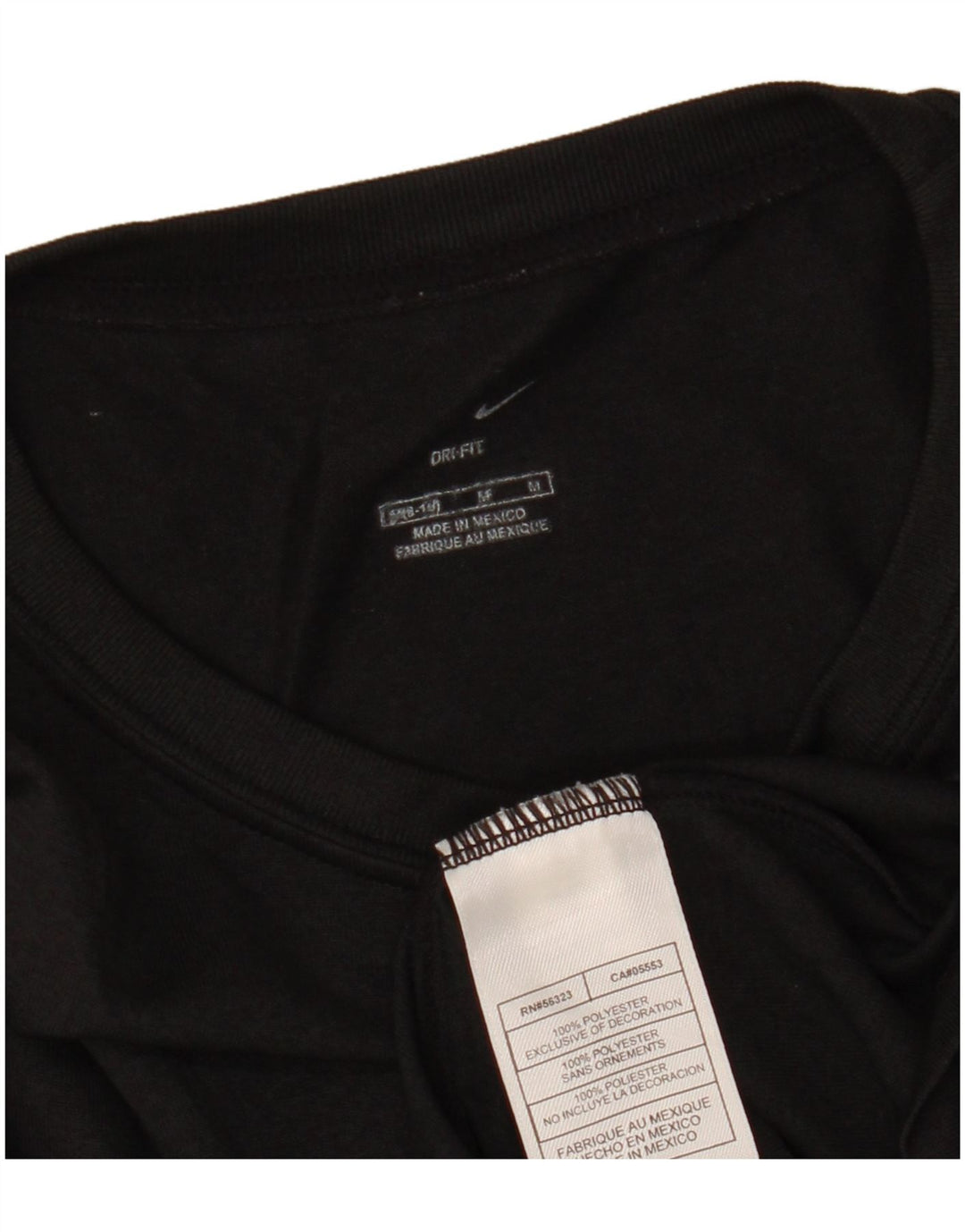 NIKE Womens Dri Fit Top Manga Longa US 8/10 Médio Preto Poliéster