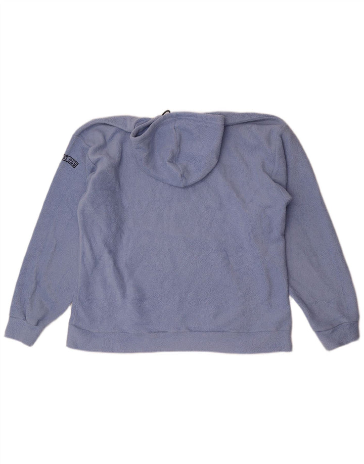 Suéter masculino de lã com capuz gráfico Gap grande azul
