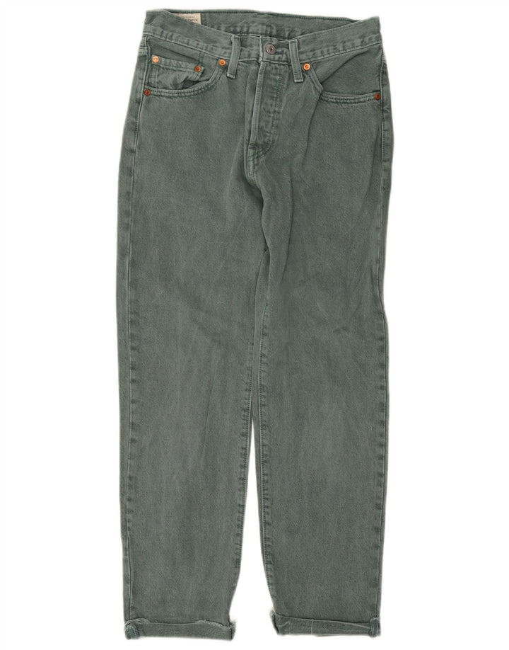 Levi's feminino 501 jeans retos W27 L28 algodão verde