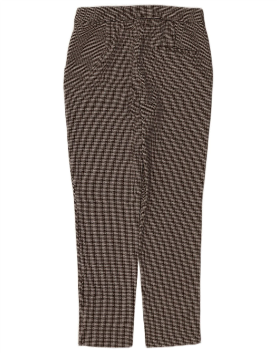 Zara Calça Chino Feminina Slim Médio W28 L26 Cinza Houndstooth Poliéster