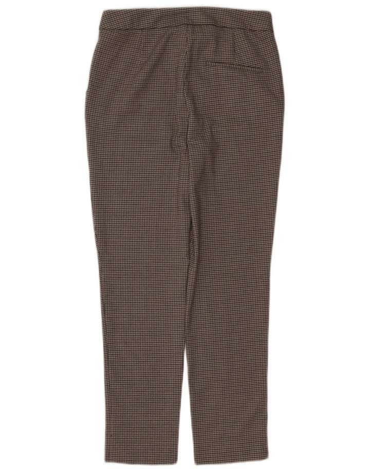 Zara Calça Chino Feminina Slim Médio W28 L26 Cinza Houndstooth Poliéster