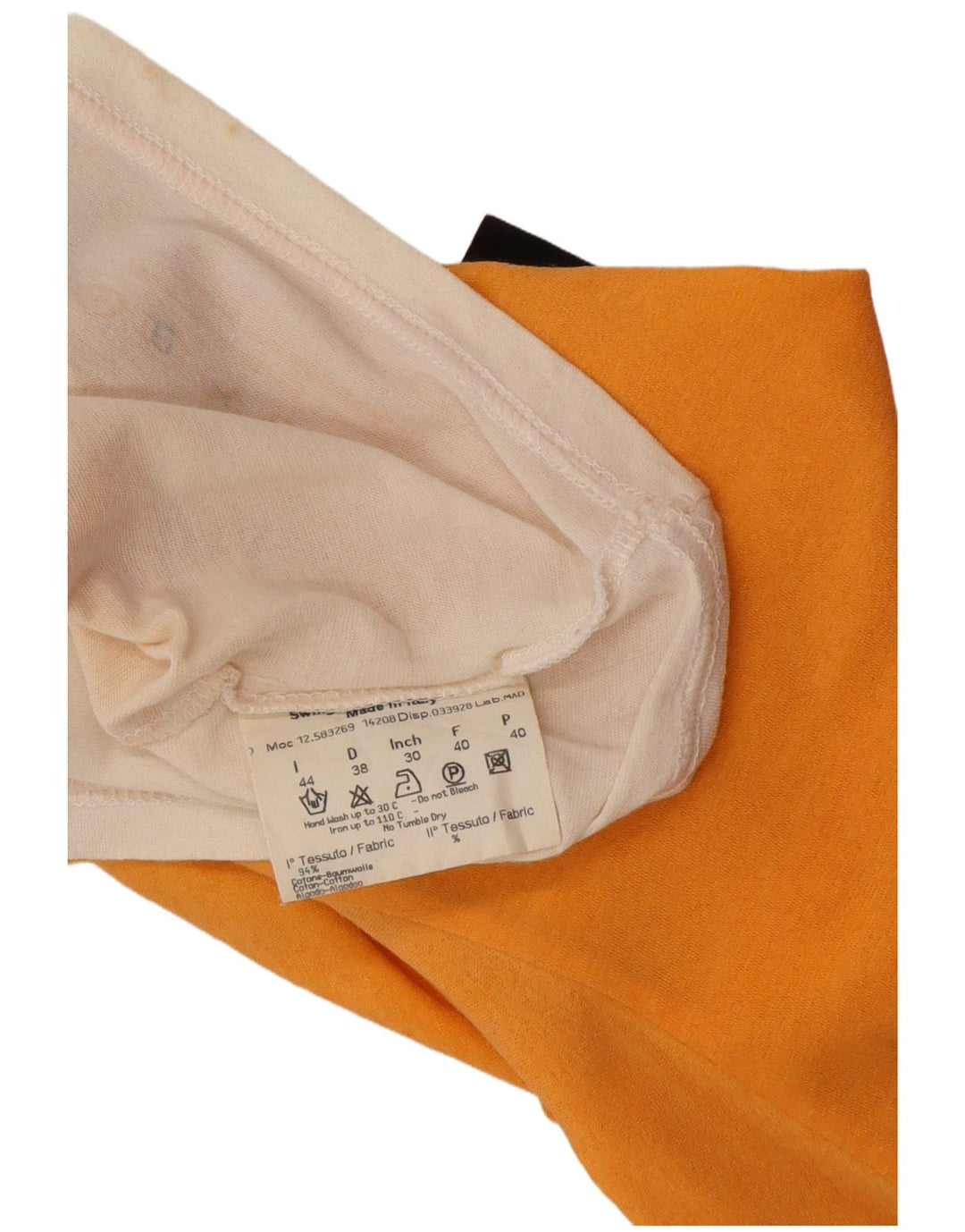 Camiseta feminina FENDI Top IT 44 algodão colorblock laranja médio