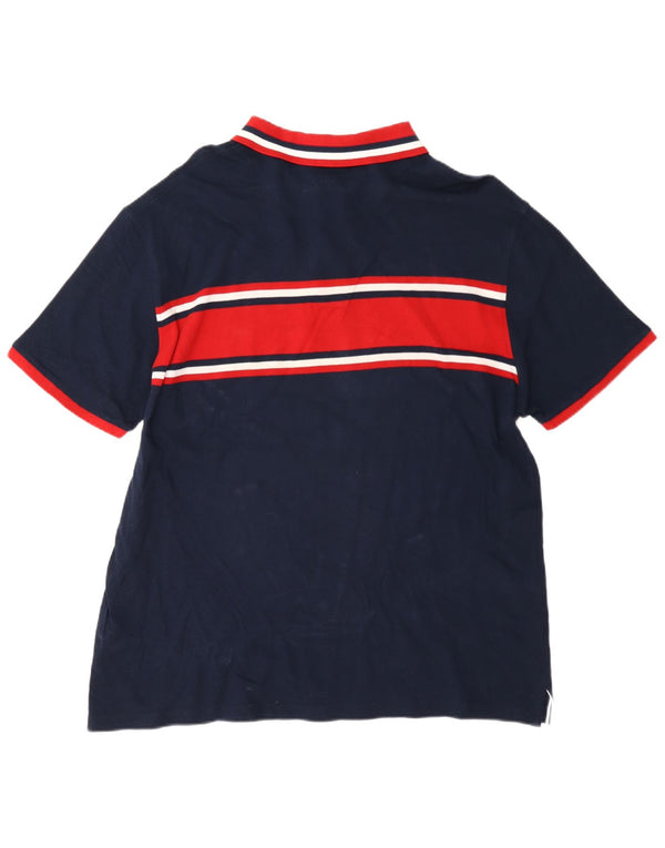 Camisa polo masculina Harmont & Blaine 4XL algodão colorblock azul marinho
