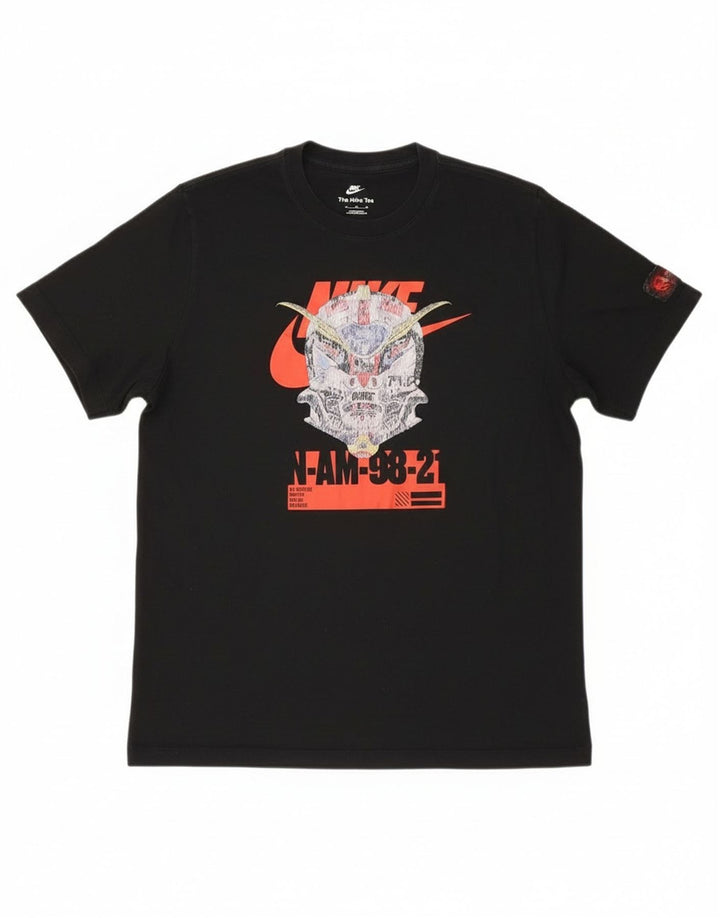 Camiseta Nike masculina gráfica Top XL algodão preto