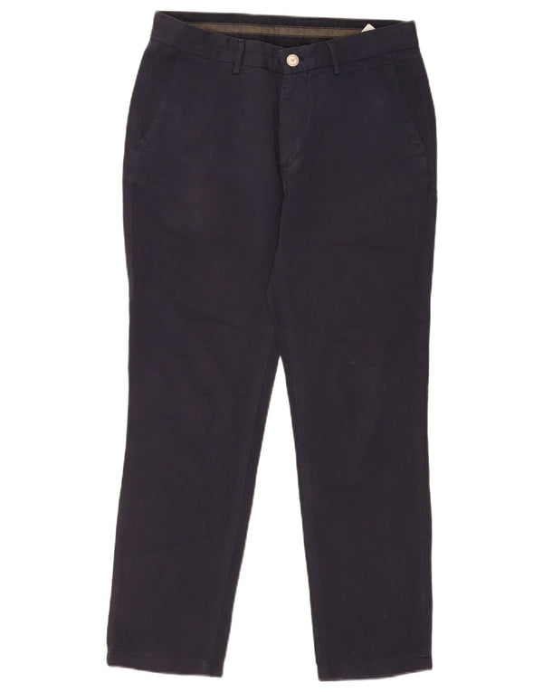 Calça Chino Masculina Slim Massimo Dutti EU 38 Pequeno W30 L28 Linho Azul Marinho