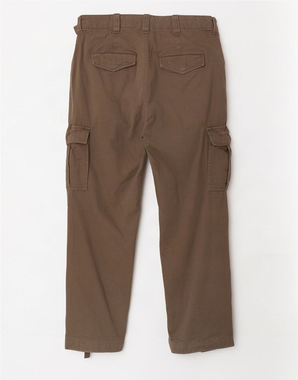 Calça cargo feminina Joe Browns reta UK 8 pequena W26 L26 algodão cáqui