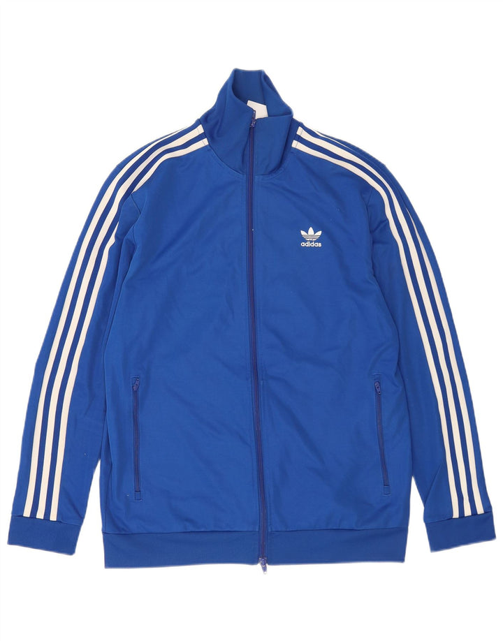 Jaqueta Adidas Masculina Treino Top Médio Algodão Azul
