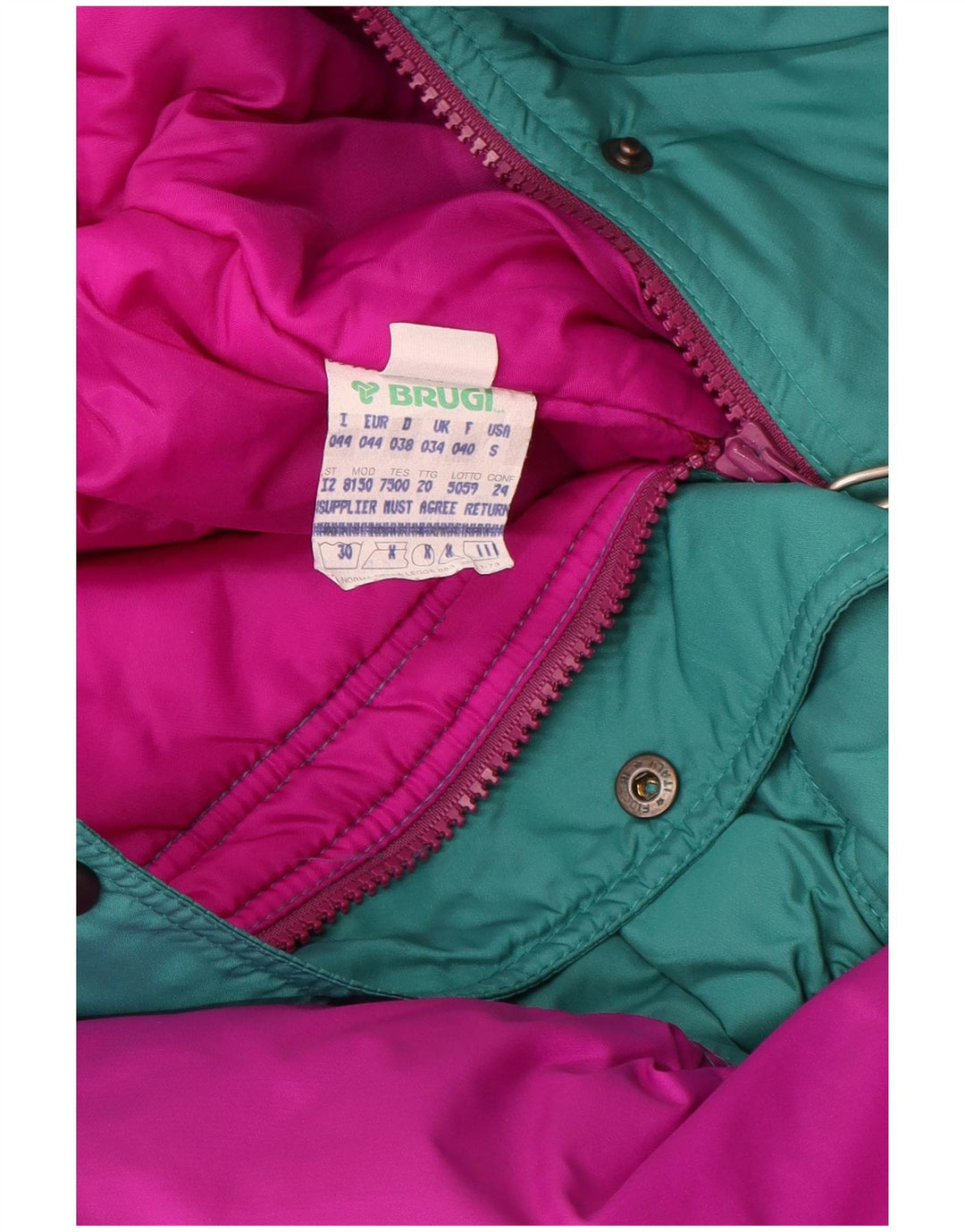 Macacão de esqui feminino Brugi IT 44 poliamida colorblock verde médio