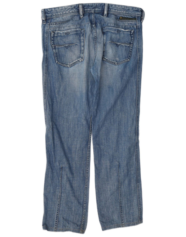 Diesel Masculino Dughan Straight Jeans W33 L30 Azul Algodão