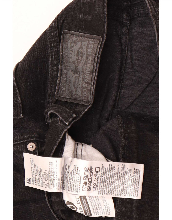 Levi's Masculino 502 Tapered Jeans W32 L27 Algodão Preto
