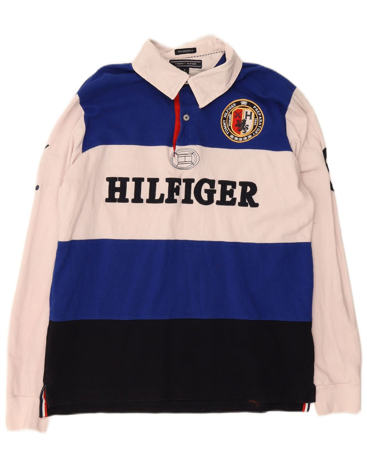 Tommy Hilfiger Camiseta masculina gráfica de rugby média multicolorida
