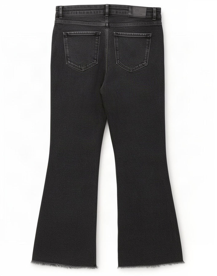 Calça jeans feminina Massimo Dutti EU 36 XS W26 L26 algodão preto