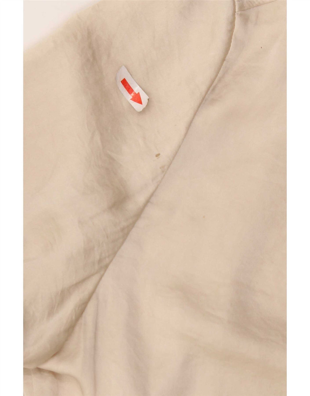 Camisa feminina Jigsaw UK 12 poliéster bege médio