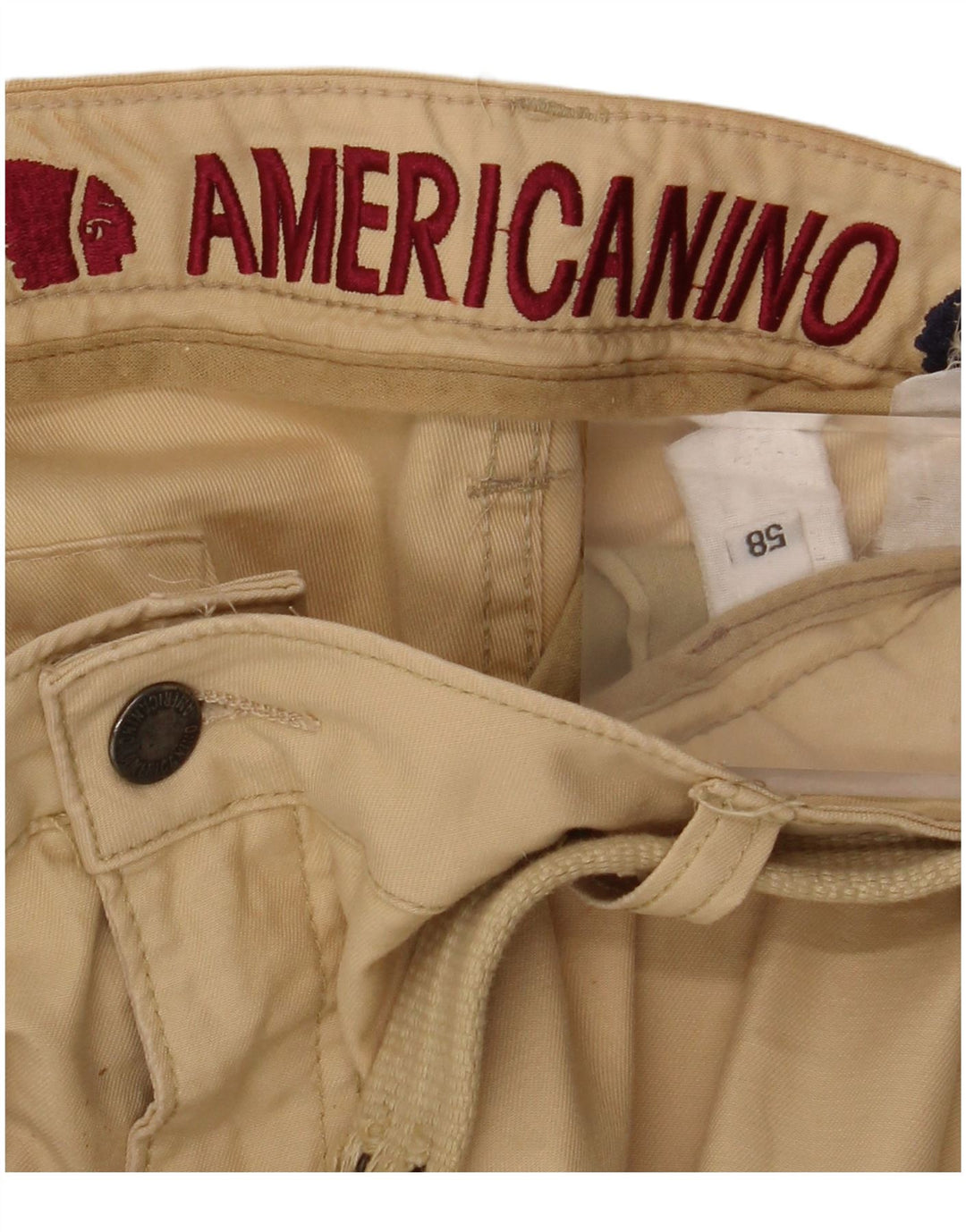 Shorts cargo masculino AMERICANINO IT 58 4XL W42 bege