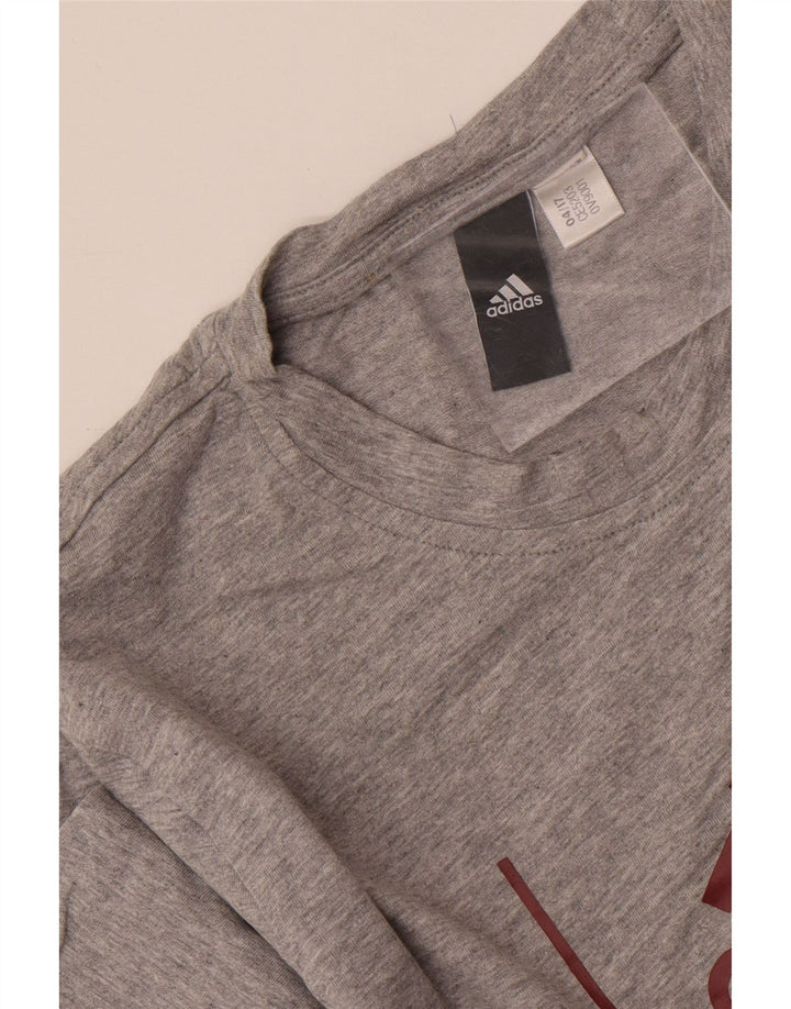 ADIDAS Camiseta masculina gráfica Top cinza médio manchado