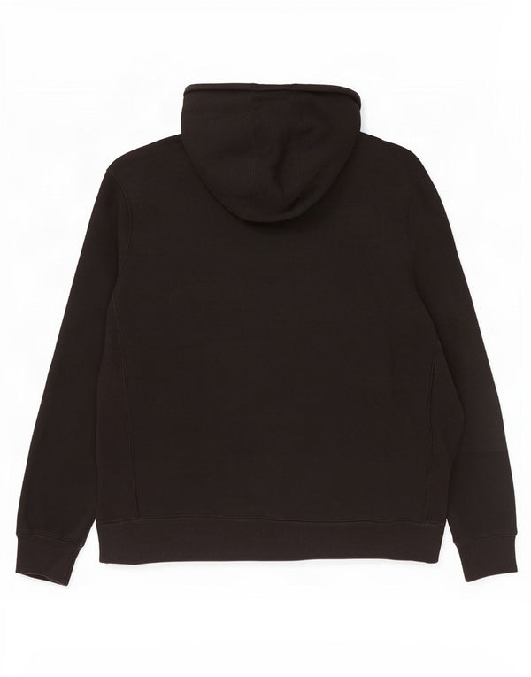 Suéter com capuz gráfico masculino Puma grande algodão preto