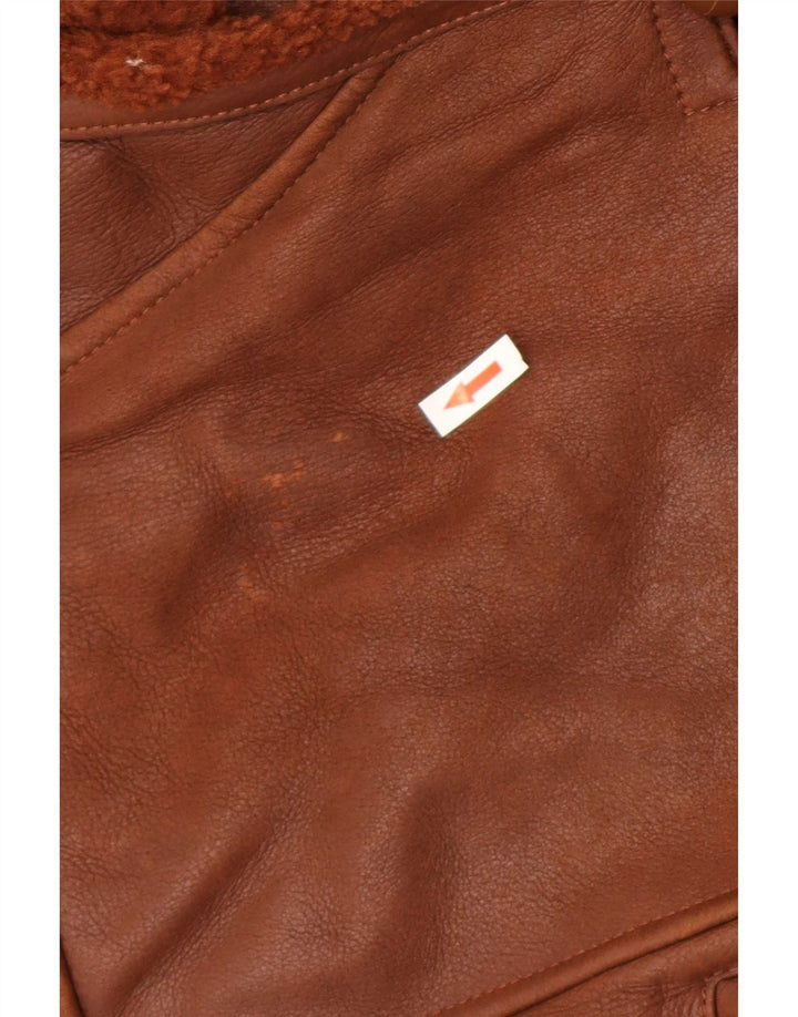 Jaqueta feminina vintage oversized shearling EU 42 grande marrom