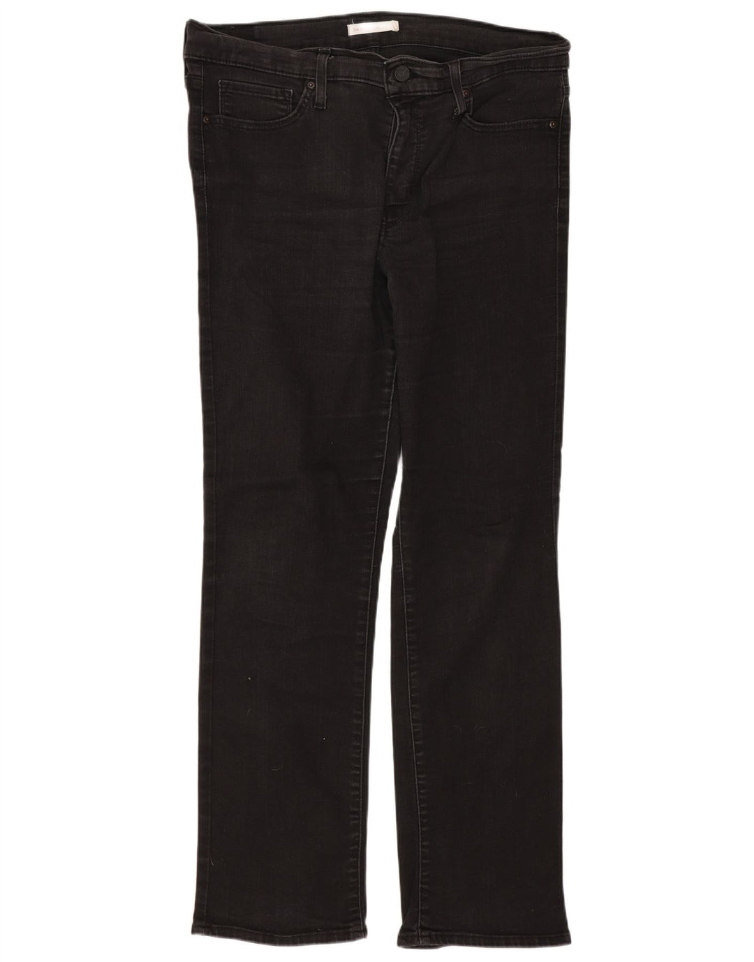 Calça jeans feminina Levi's 314 Shaping Straight W32 L30 algodão preto