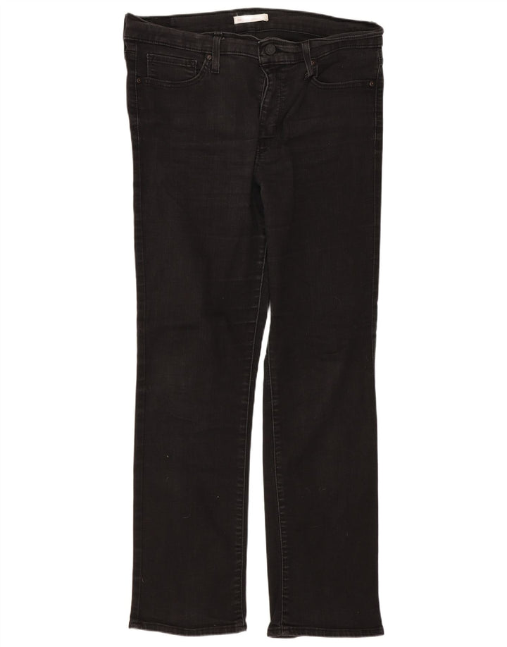 Calça jeans feminina Levi's 314 Shaping Straight W32 L30 algodão preto