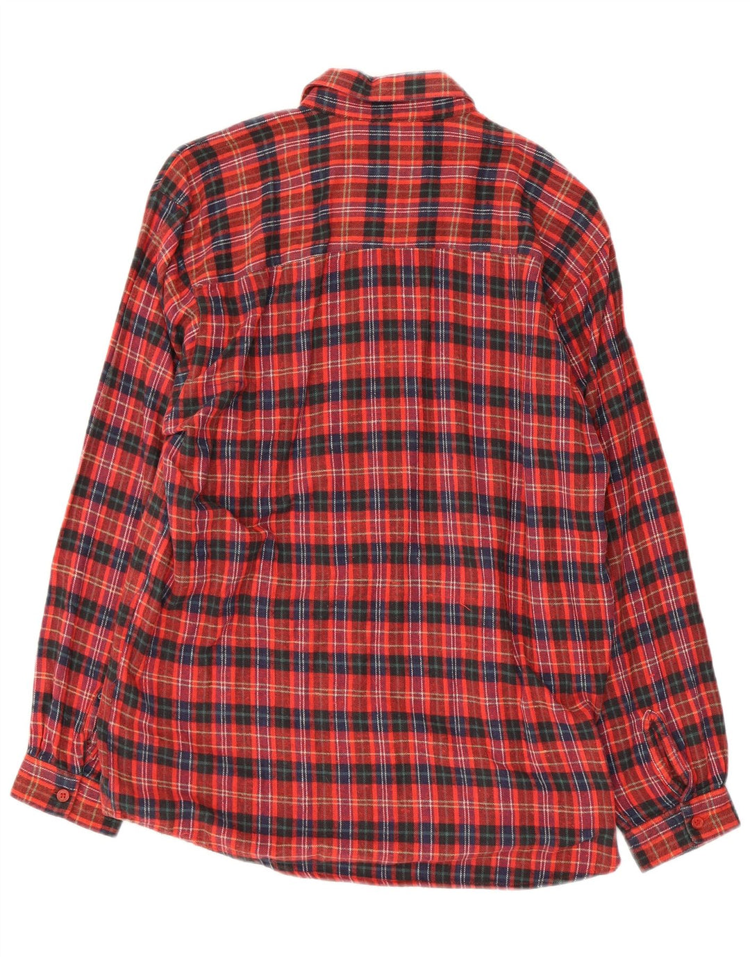 Camisa feminina de flanela Akito Reino Unido 16 grande algodão xadrez vermelho