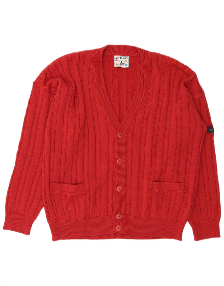 Suéter cardigã masculino NAVIGARE vermelho grande