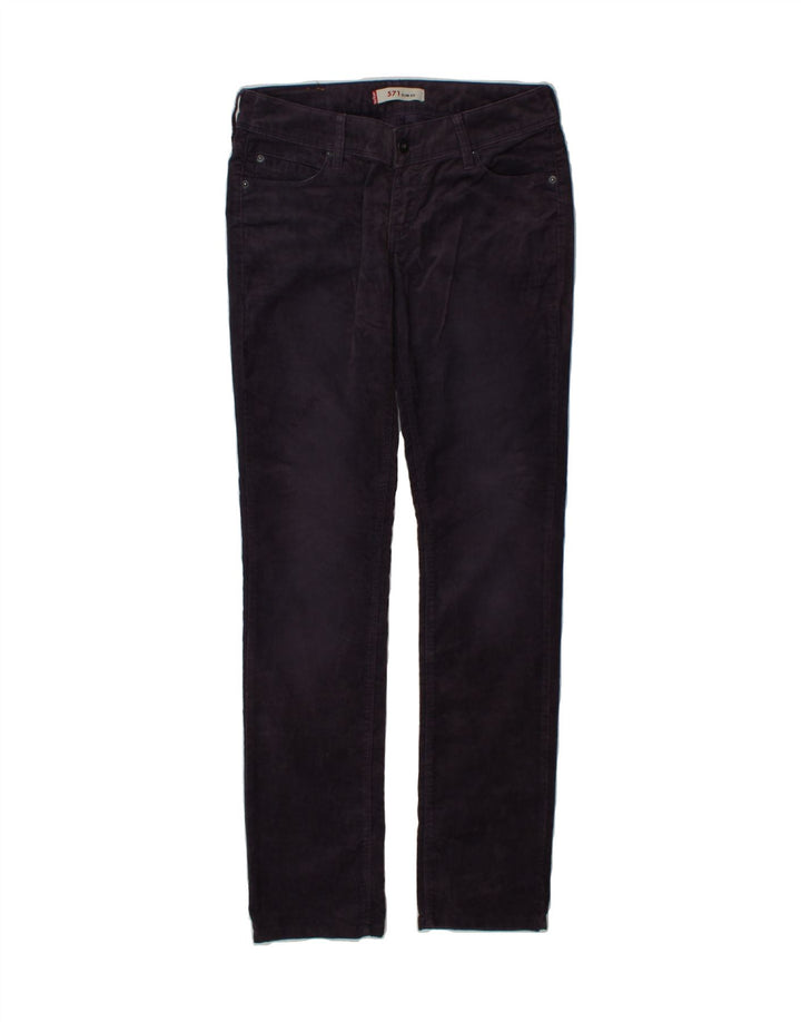 LEVI'S Womens 571 Slim Corduroy Trousers W31 L34 Purple Cotton Vintage Levi's and Second-Hand Levi's from Messina Hembry 