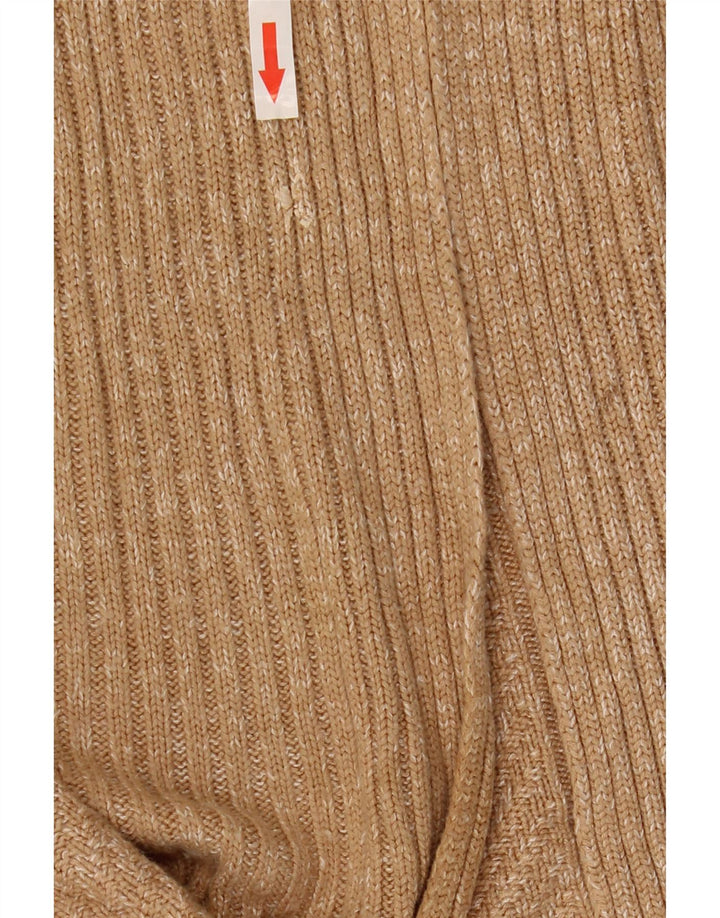 Suéter cardigã feminino grande Marks & Spencer Reino Unido 10 pequeno bege manchado