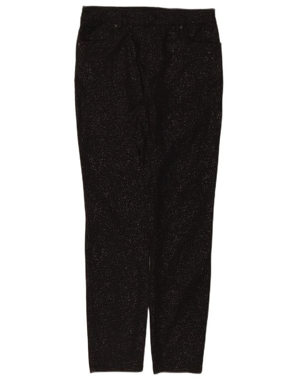 Calça casual slim feminina Phase Eight UK 12 média W30 L29 preta manchada