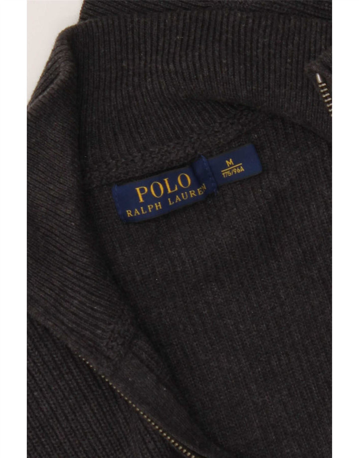 Suéter cardigã masculino Polo Ralph Lauren cinza médio