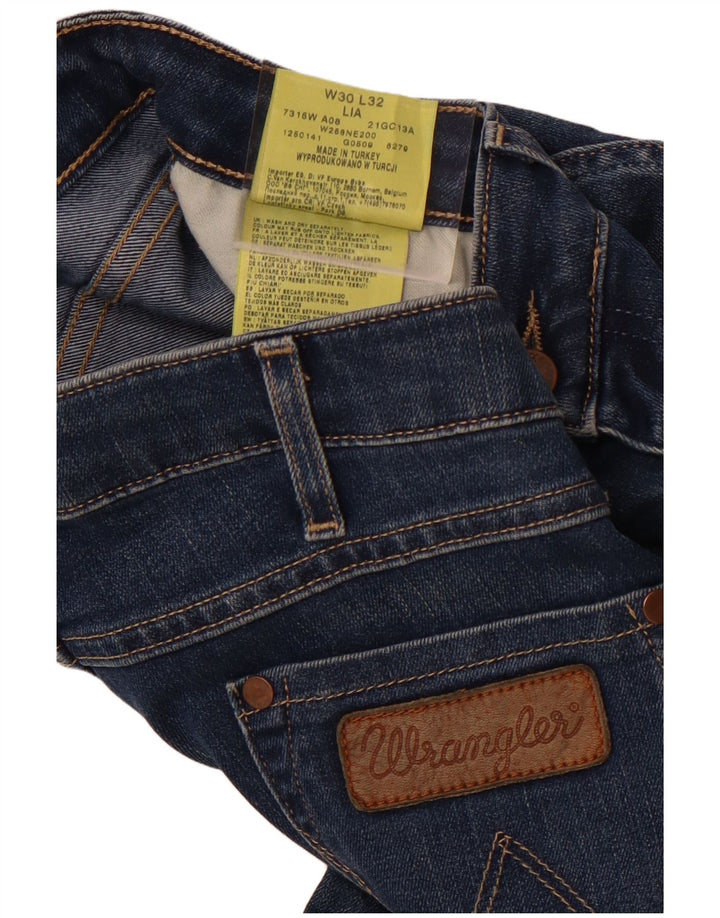 Wrangler Feminino Lia Slim Jeans W30 L32 Azul Algodão