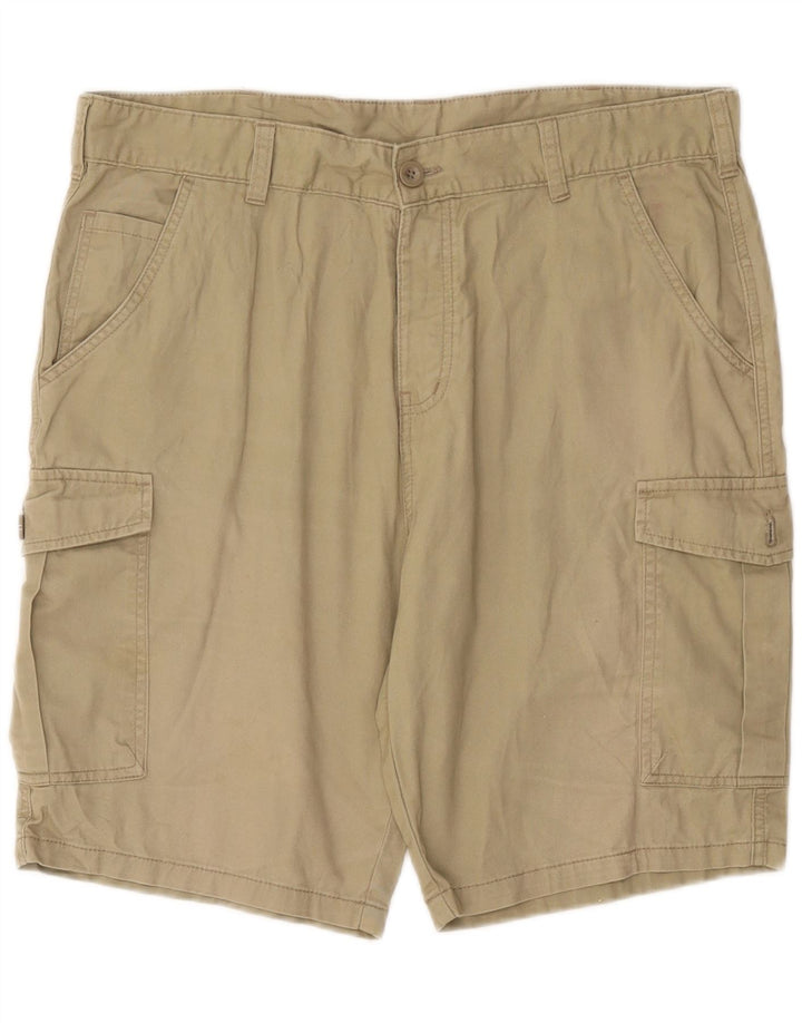 Shorts cargo masculino Mountain Warehouse W36 grande algodão bege