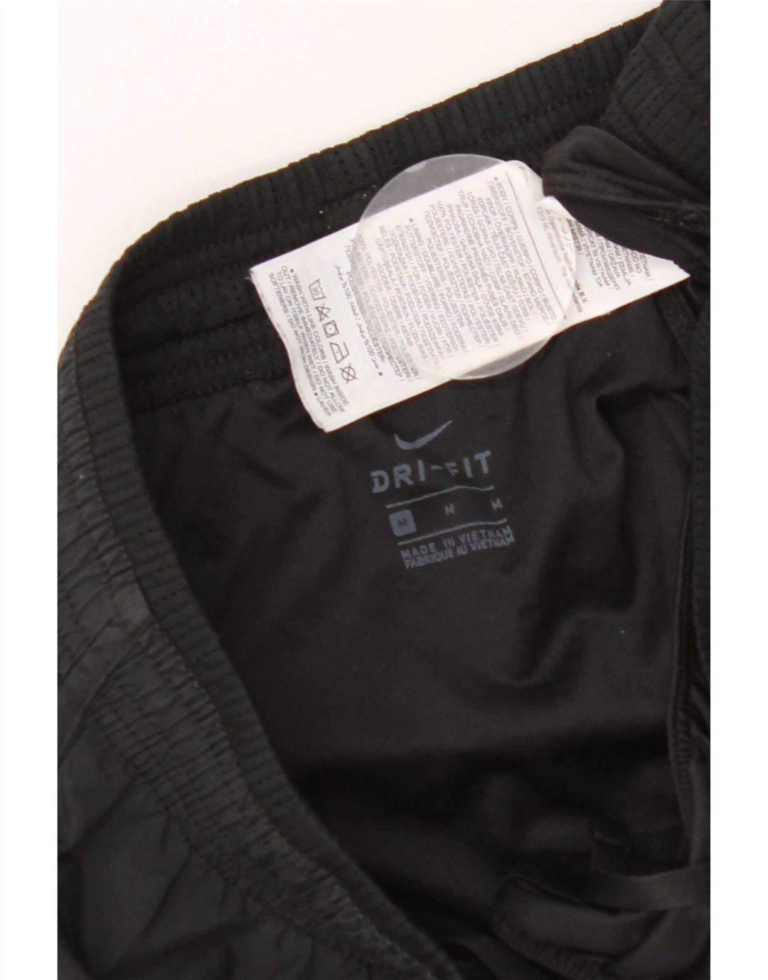 Nike Womens Dri Fit Graphic Sport Shorts UK 14 Médio Preto Poliéster