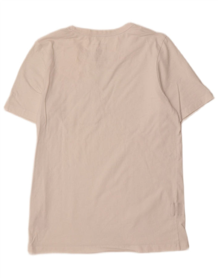 ADIDAS Mens T-Shirt Top Pequeno Algodão Branco