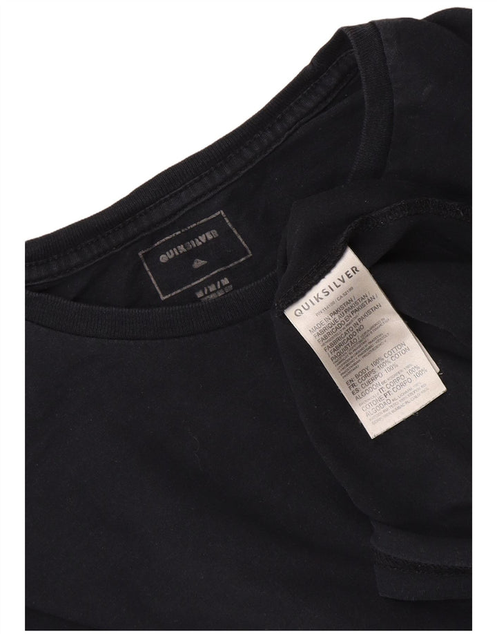 Camiseta gráfica masculina Quiksilver Top médio algodão azul marinho