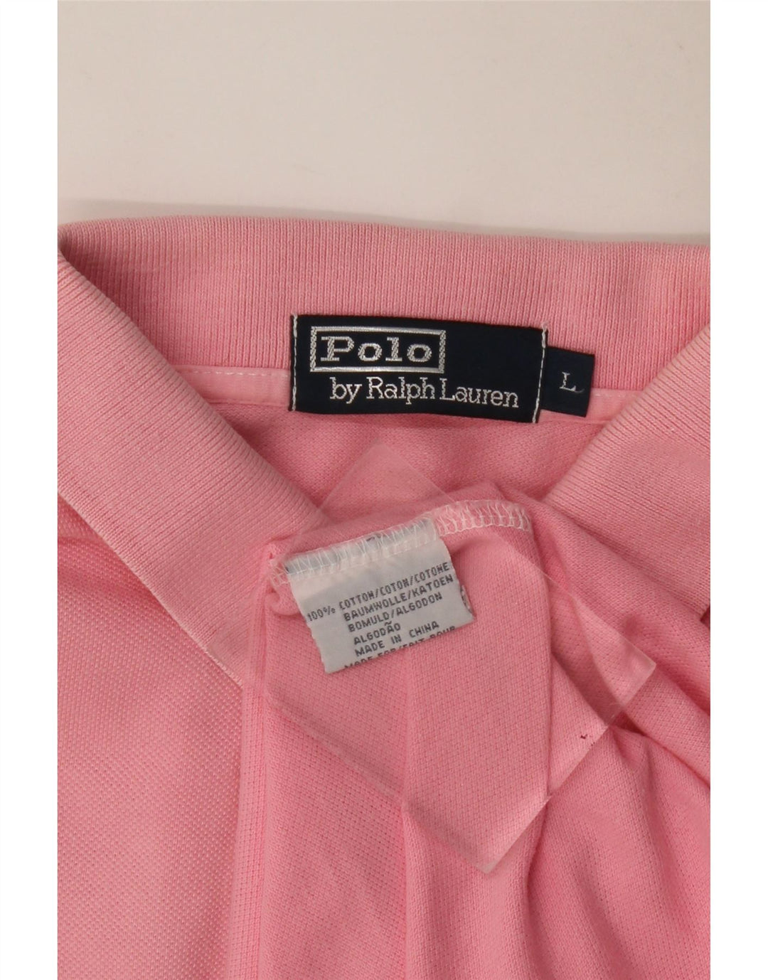 Camisa polo masculina POLO RALPH LAUREN grande algodão rosa