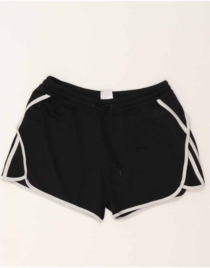 Shorts esportivos femininos ADIDAS UK 10 pequeno poliéster preto