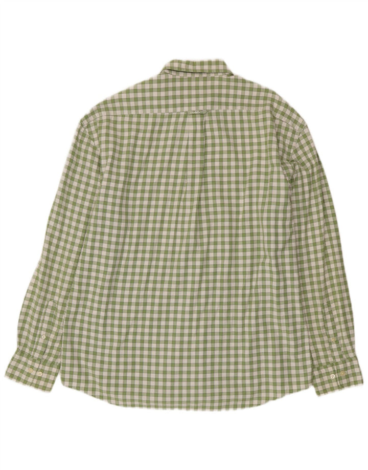 Gant Camisa masculina de ajuste regular XL verde algodão guingão