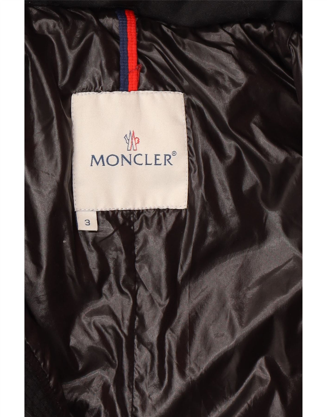 Jaqueta acolchoada com capuz feminina MONCLER tamanho 3 grande poliéster preto
