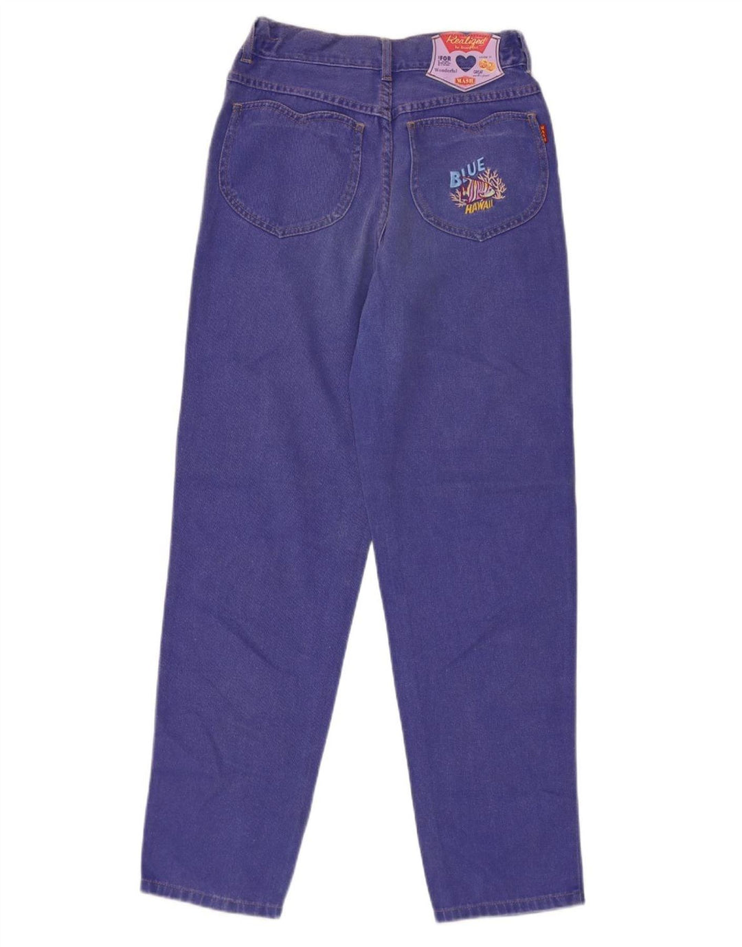 MASH Jeans Cônicos Femininos IT 42 Médio W26 L29 Algodão Roxo