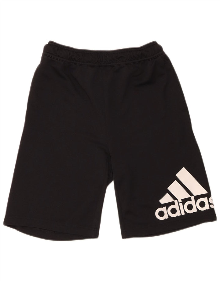Shorts esportivos gráficos Adidas meninos 13-14 anos preto poliéster