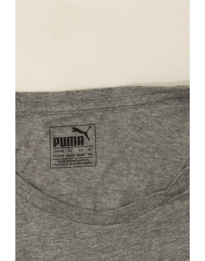 Camiseta masculina Puma Graphic 2XL cinza manchada