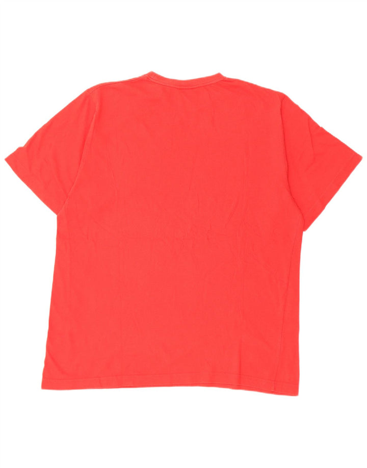Camiseta gráfica masculina Reebok Top grande algodão vermelho