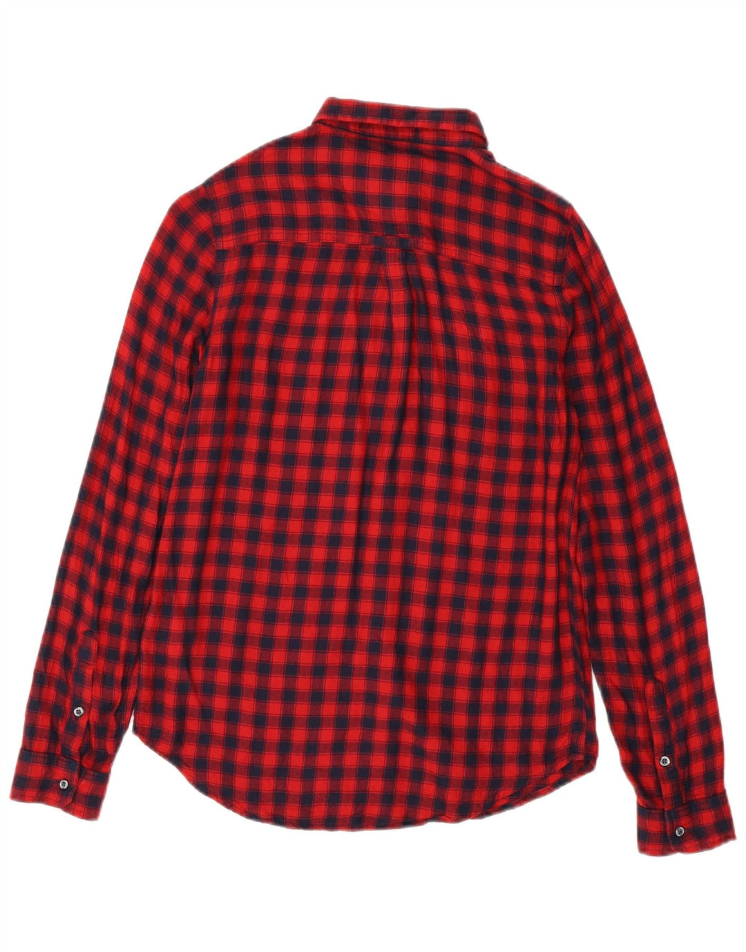 Camisa de flanela feminina SUPERDRY Reino Unido 6 XS vermelho xadrez viscose