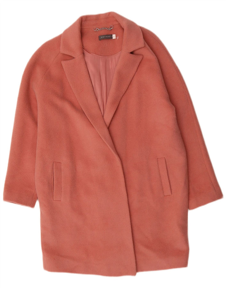 Sobretudo aberto grande feminino MINT VELVET UK 14 grande lã rosa