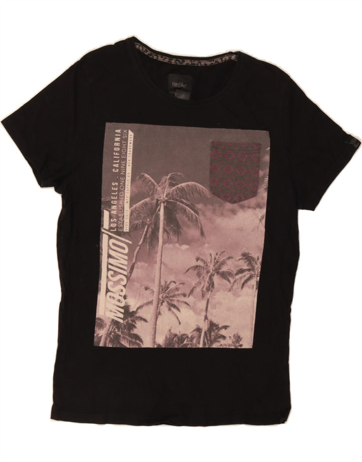 MOSSIMO Mens Graphic T-Shirt Top Medium Black Cotton Vintage Mossimo and Second-Hand Mossimo from Messina Hembry 