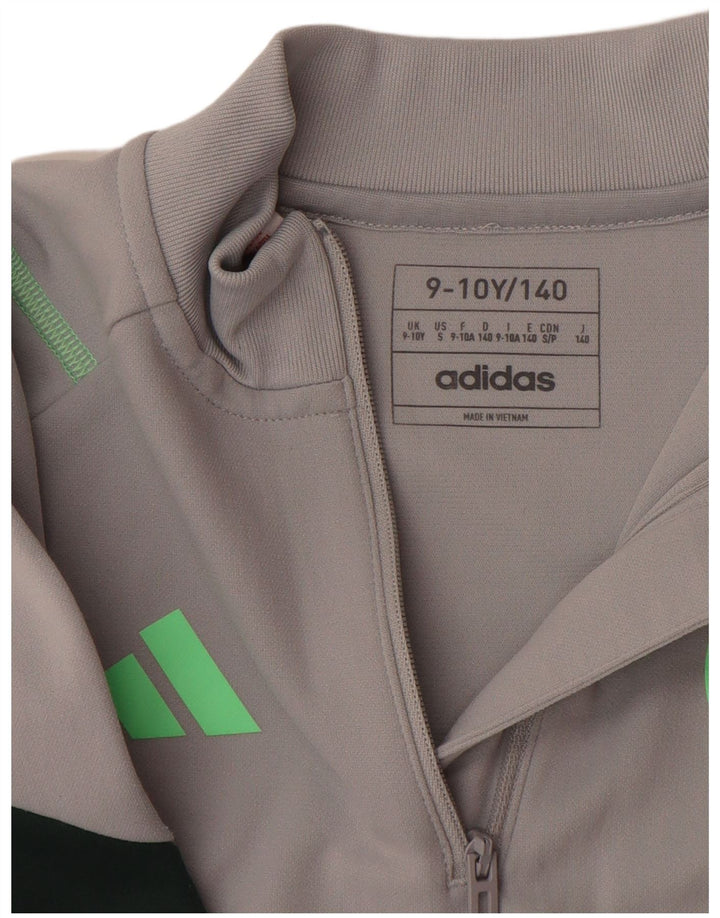 ADIDAS Meninos Aeroready Pullover Treino Top 9-10 Anos Cinza Colourblock
