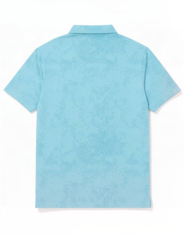 Adidas Mens Polo Shirt XL Azul Geométrico Poliéster