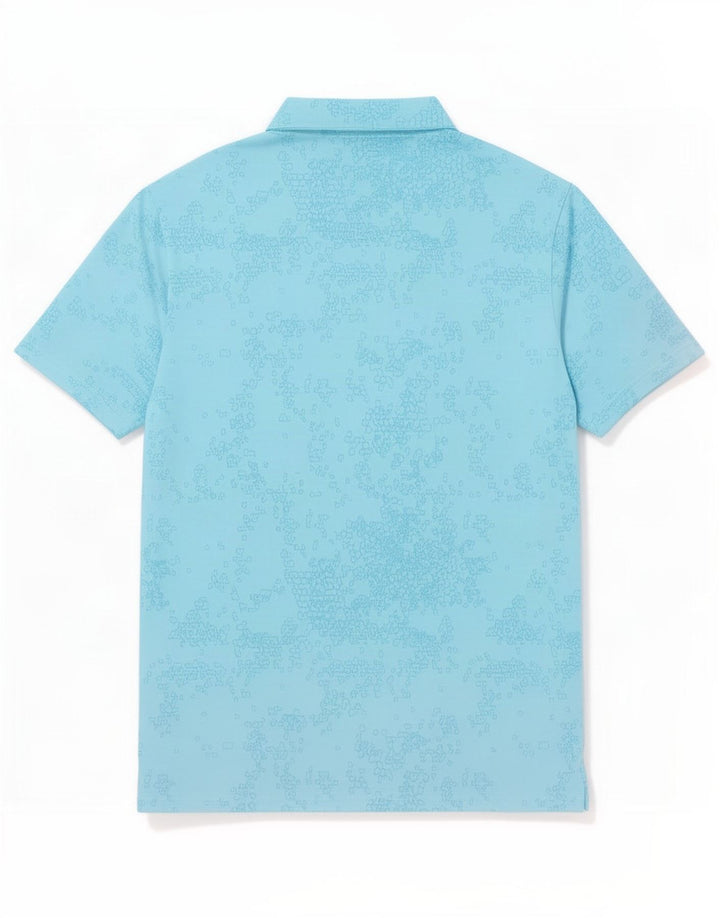 Adidas Mens Polo Shirt XL Azul Geométrico Poliéster