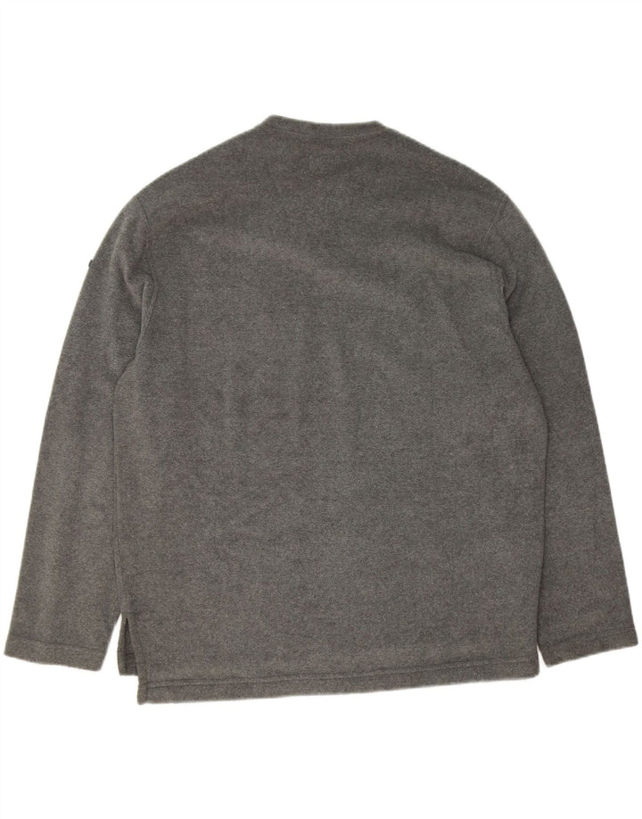 CALVIN KLEIN JEANS Mens Fleece Jumper Large Grey Polyester Vintage Calvin Klein Jeans and Second-Hand Calvin Klein Jeans from Messina Hembry 